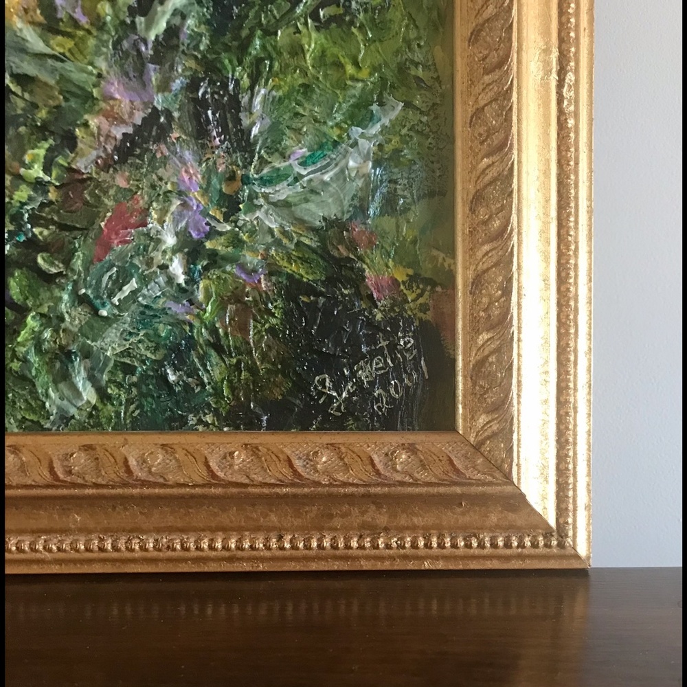 GINETTE CALLAWAY Acrylic Painting Gorgeous Frame 14X11 Color of Y… - Picture 7 of 10